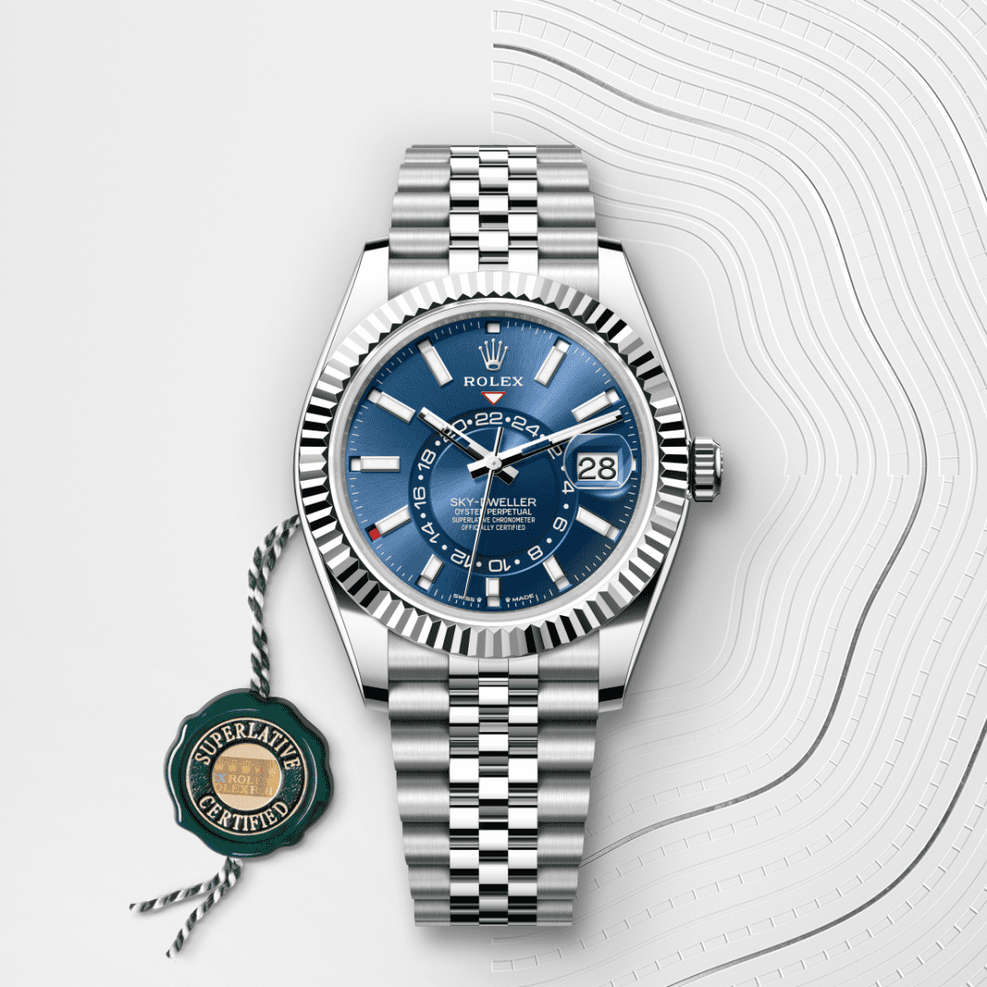 Rolex Sky-Dweller Oyster, 42 mm, Oystersteel çelik ve beyaz altın M336934-0006