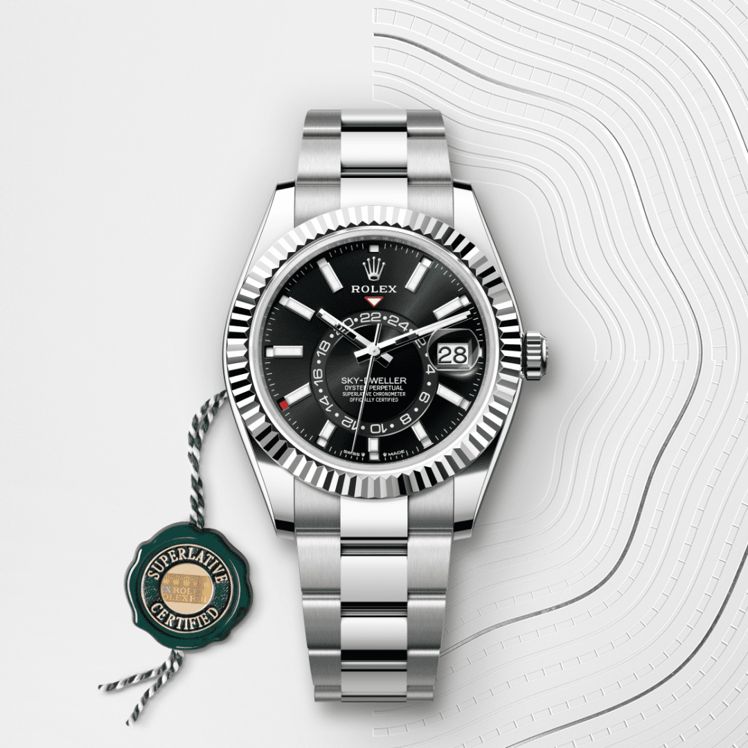 Rolex Sky-Dweller Oyster, 42 mm, Oystersteel çelik ve beyaz altın M336934-0007