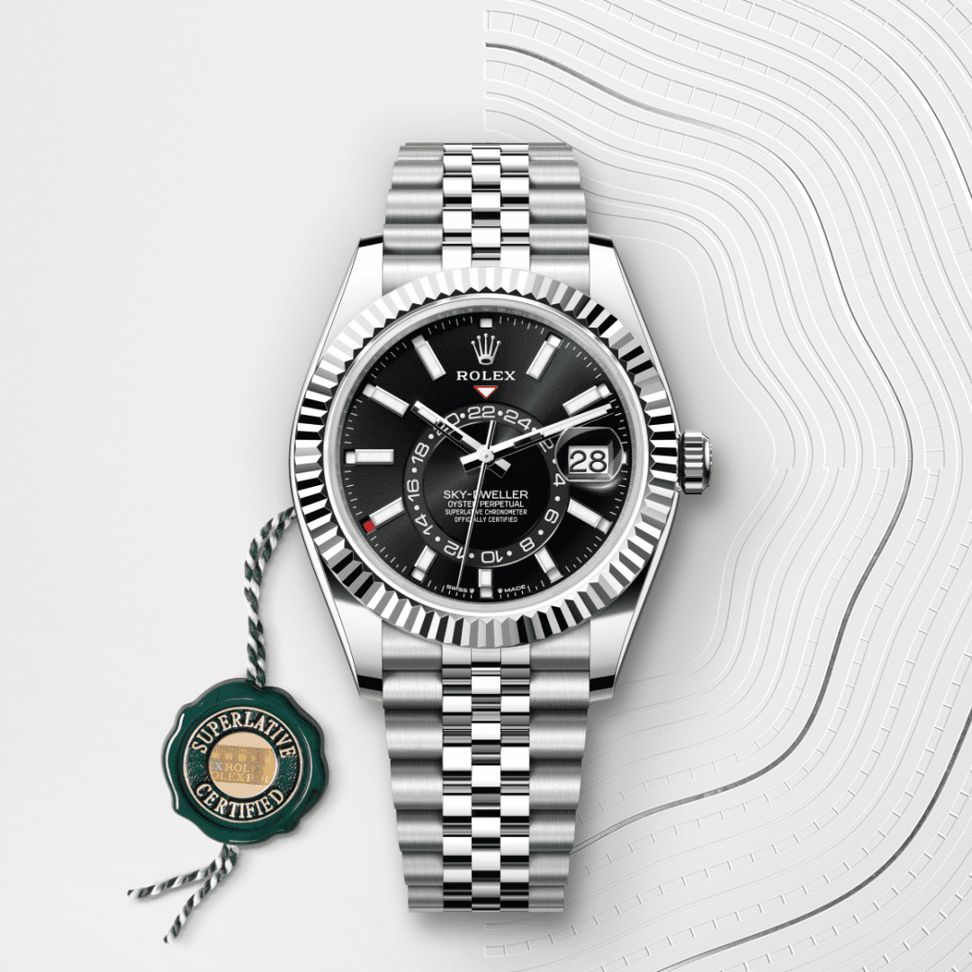 Rolex Sky-Dweller Oyster, 42 mm, Oystersteel çelik ve beyaz altın M336934-0008