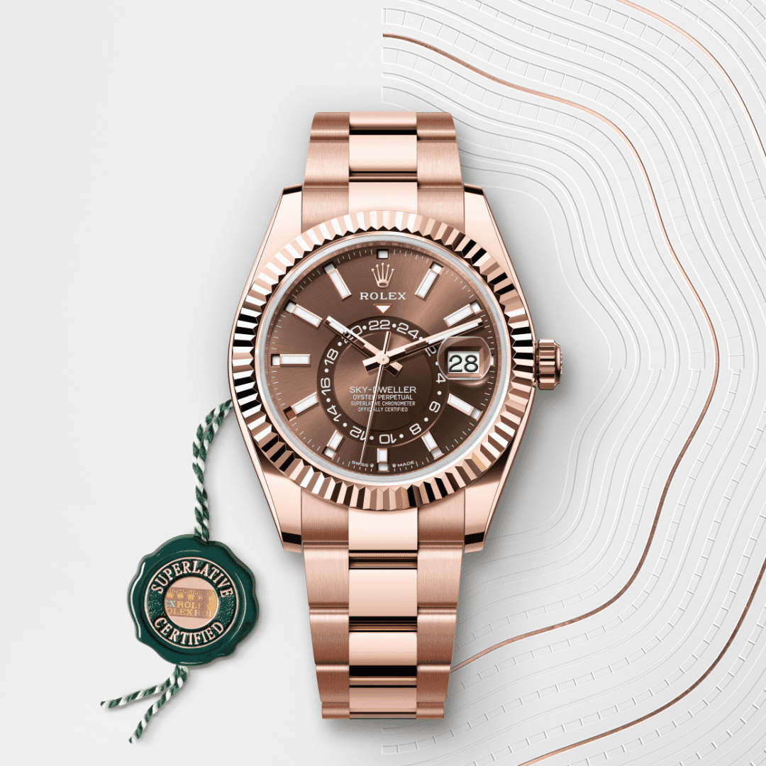Rolex Sky-Dweller Oyster, 42 mm, Everose altın M336935-0002