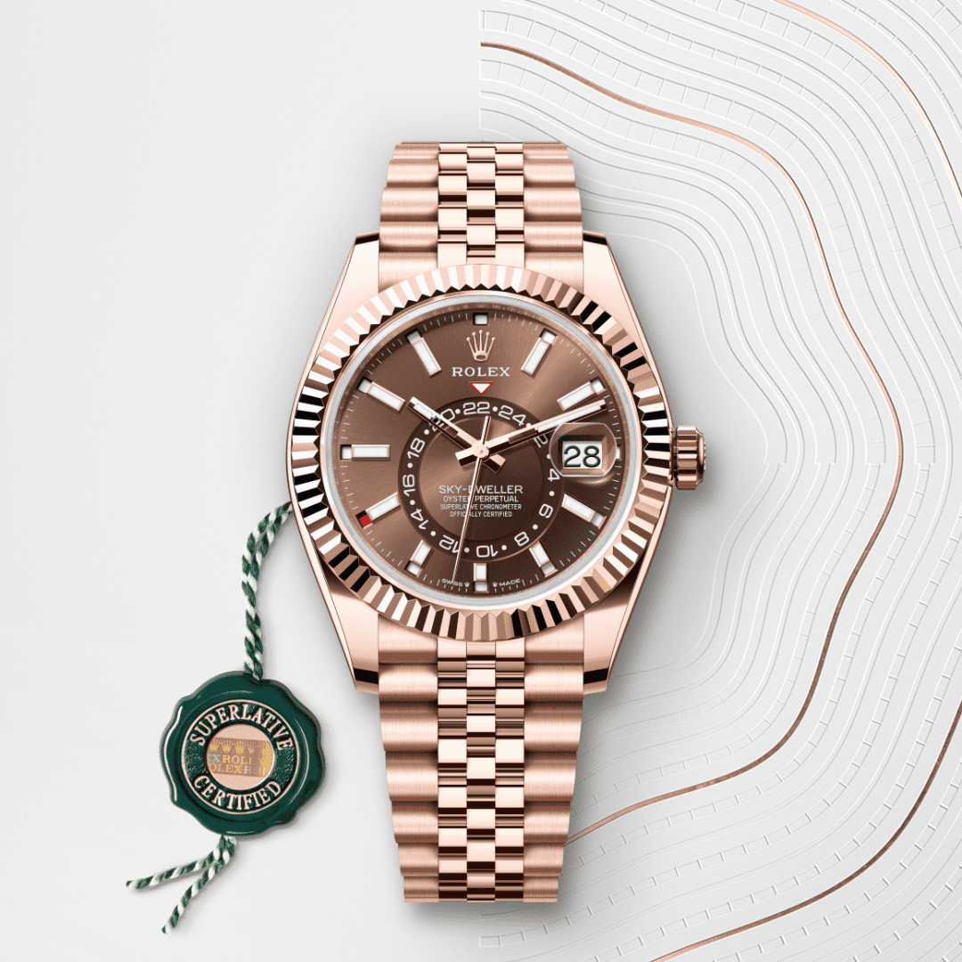Rolex Sky-Dweller Oyster, 42 mm, Everose altın M336935-0006