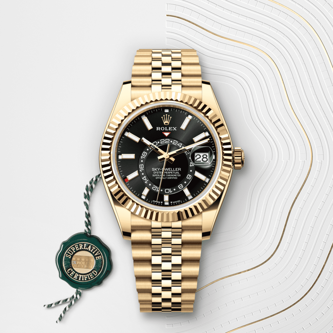 Rolex Sky-Dweller Oyster, 42 mm, sarı altın M336938-0005