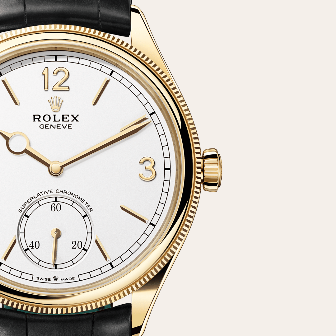 Rolex 1908 39 mm, 18 kt sarı altın, cilalı yüzey M52508-0005