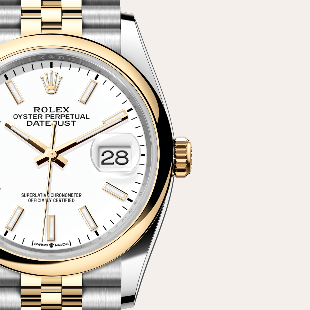 Rolex Datejust 36 Oyster, 36 mm, Oystersteel çelik ve sarı altın M126203-0019