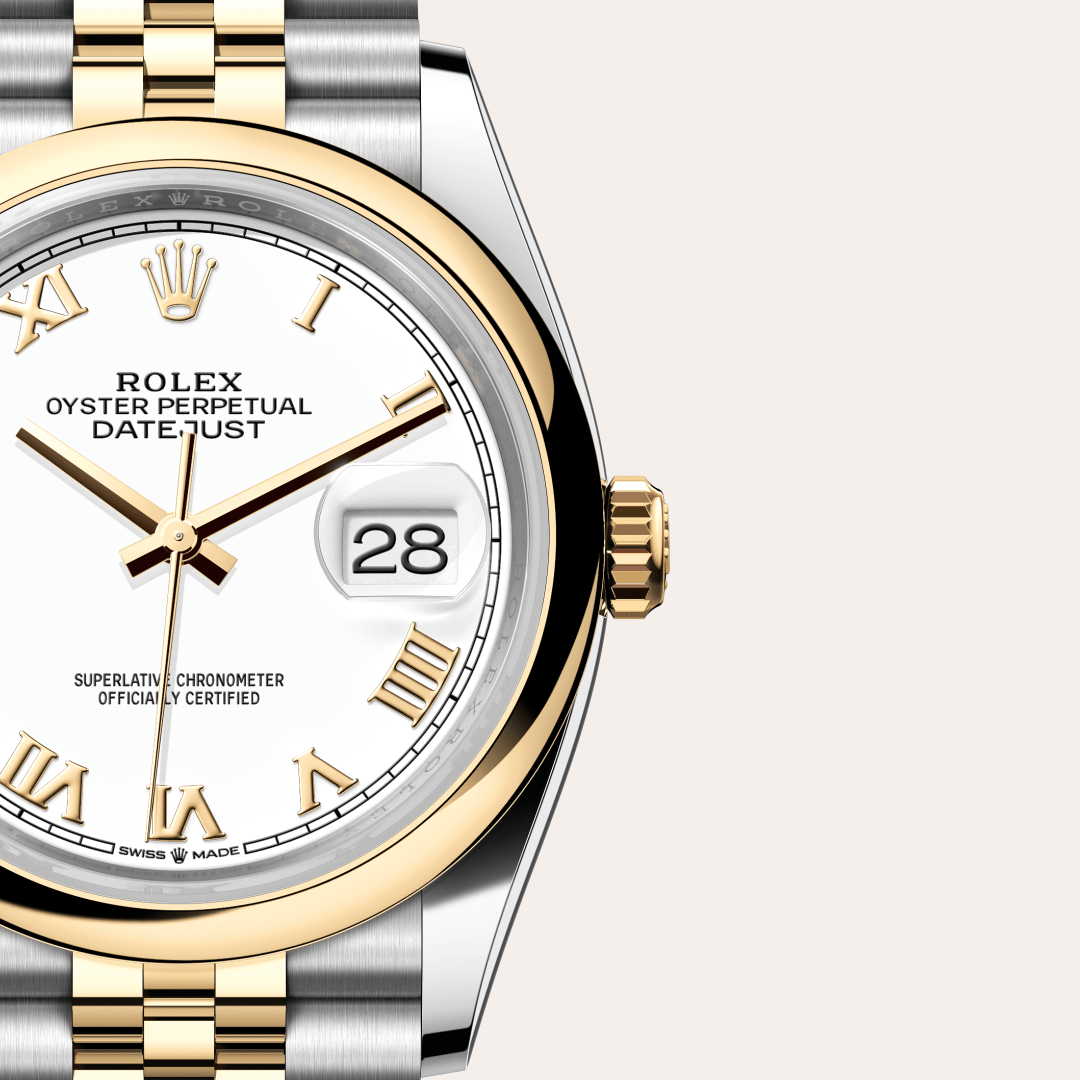 Rolex Datejust 36 Oyster, 36 mm, Oystersteel çelik ve sarı altın M126203-0029