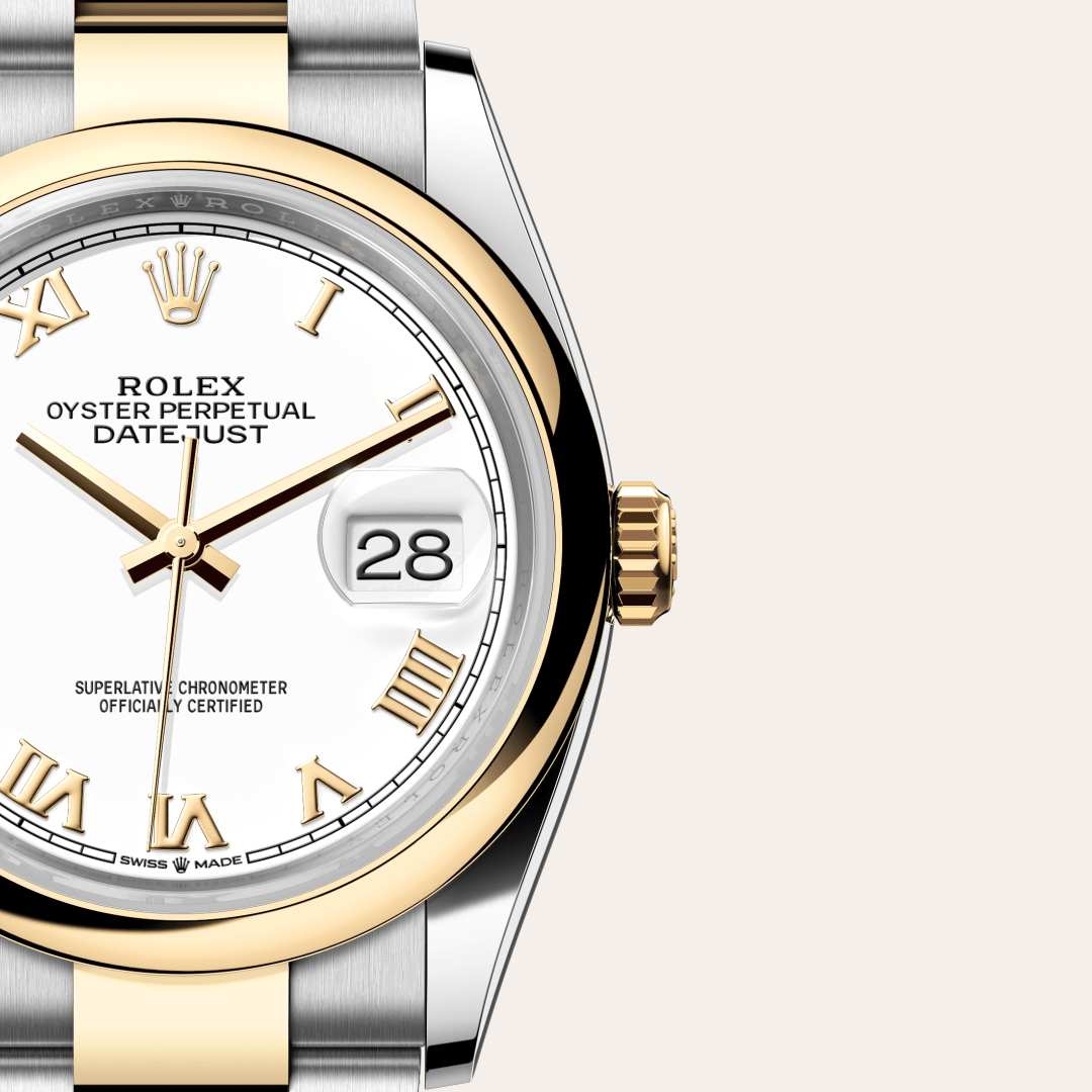 Rolex Datejust 36 Oyster, 36 mm, Oystersteel çelik ve sarı altın M126203-0030