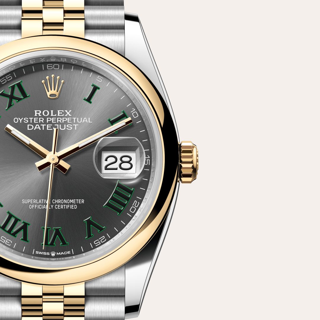 Rolex Datejust 36 Oyster, 36 mm, Oystersteel çelik ve sarı altın M126203-0035