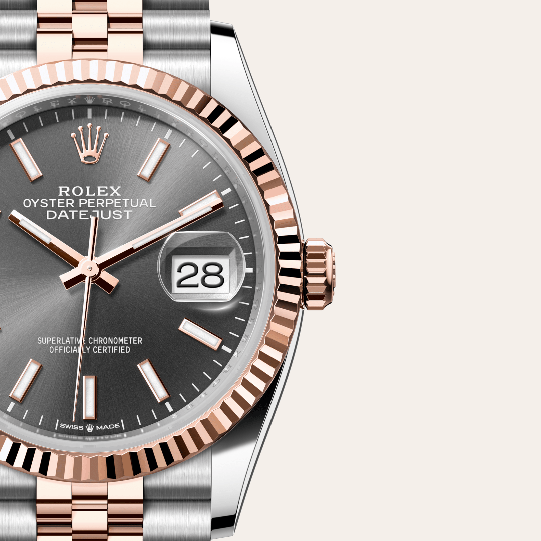 Rolex Datejust 36 Oyster, 36 mm, Oystersteel çelik ve Everose altın M126231-0013