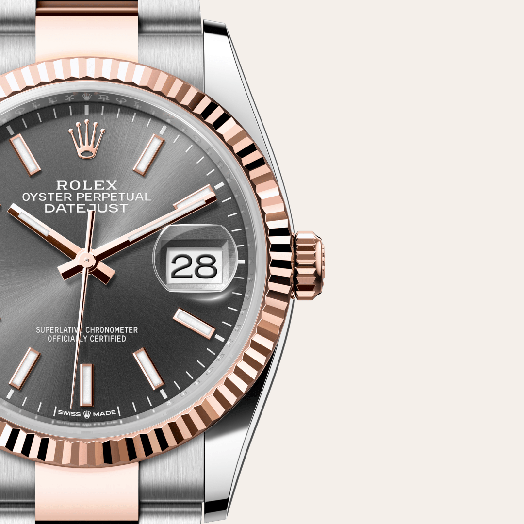 Rolex Datejust 36 Oyster, 36 mm, Oystersteel çelik ve Everose altın M126231-0014