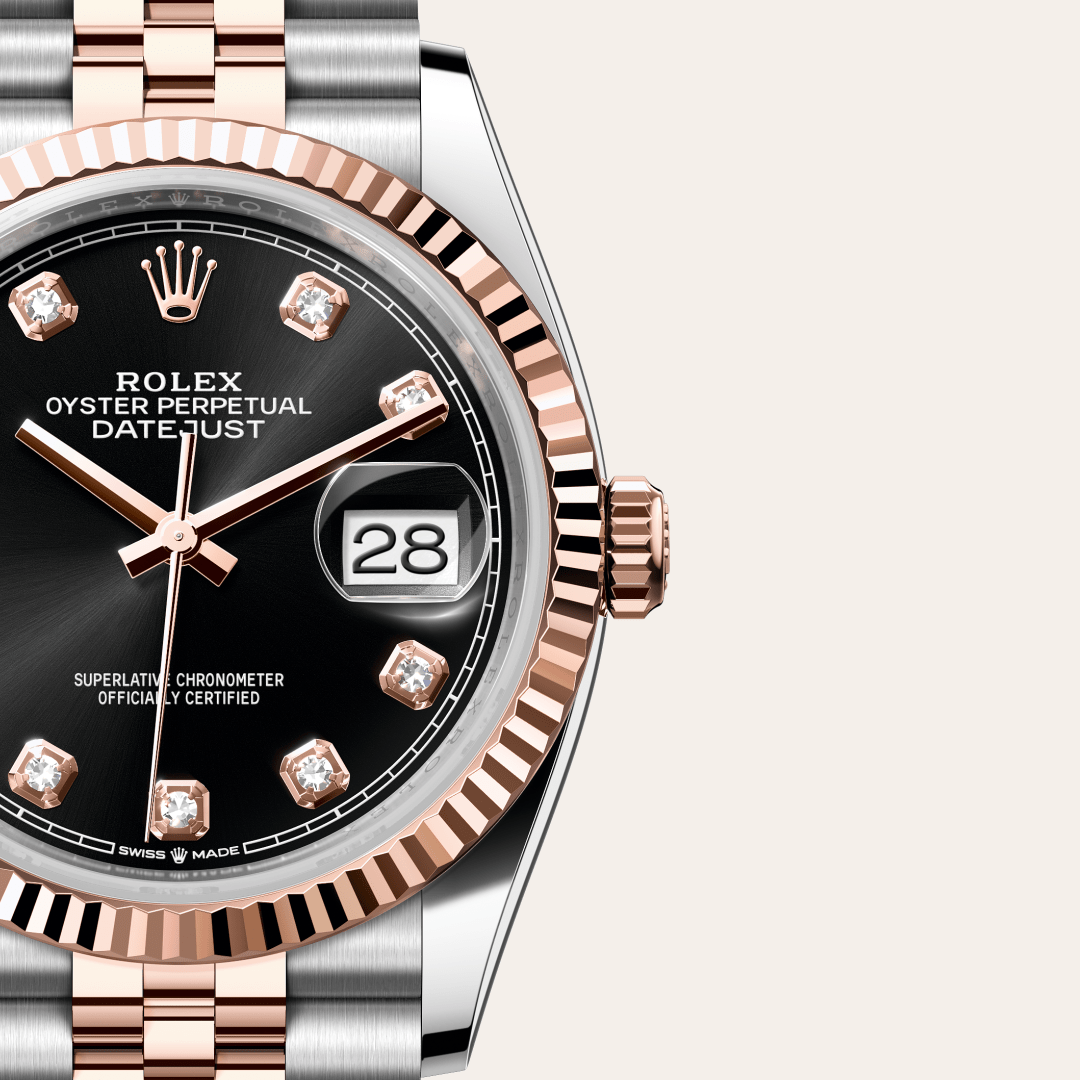 Rolex Datejust 36 Oyster, 36 mm, Oystersteel çelik ve Everose altın M126231-0019
