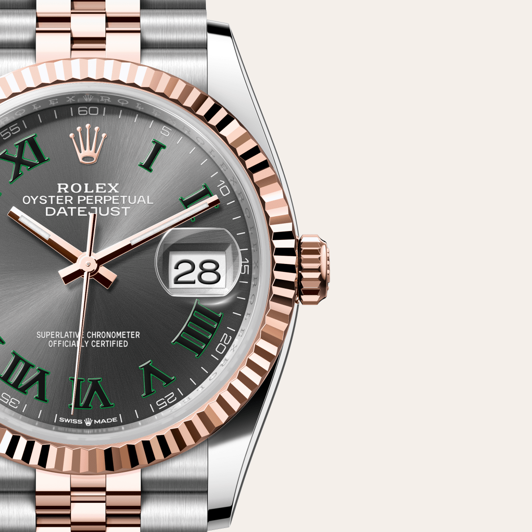 Rolex Datejust 36 Oyster, 36 mm, Oystersteel çelik ve Everose altın M126231-0029
