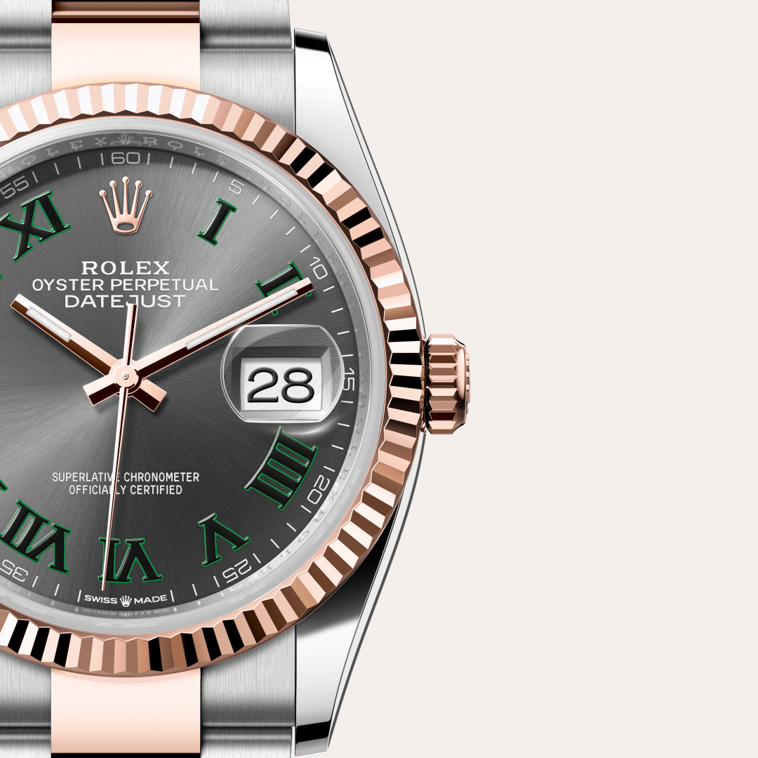 Rolex Datejust 36 Oyster, 36 mm, Oystersteel çelik ve Everose altın M126231-0030