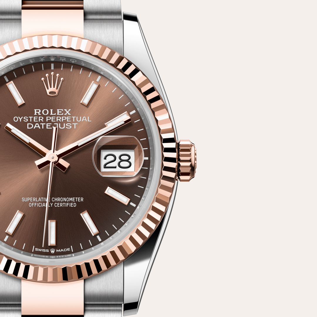 Rolex Datejust 36 Oyster, 36 mm, Oystersteel çelik ve Everose altın M126231-0044