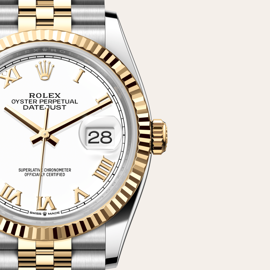 Rolex Datejust 36 Oyster, 36 mm, Oystersteel çelik ve sarı altın M126233-0029