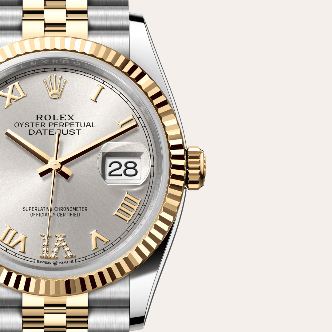 Rolex Datejust 36 Oyster, 36 mm, Oystersteel çelik ve sarı altın M126233-0031