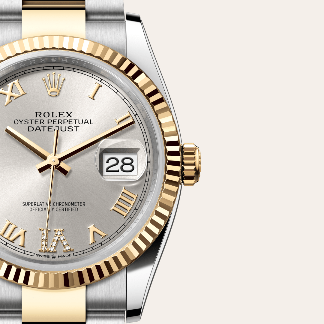 Rolex Datejust 36 Oyster, 36 mm, Oystersteel çelik ve sarı altın M126233-0032
