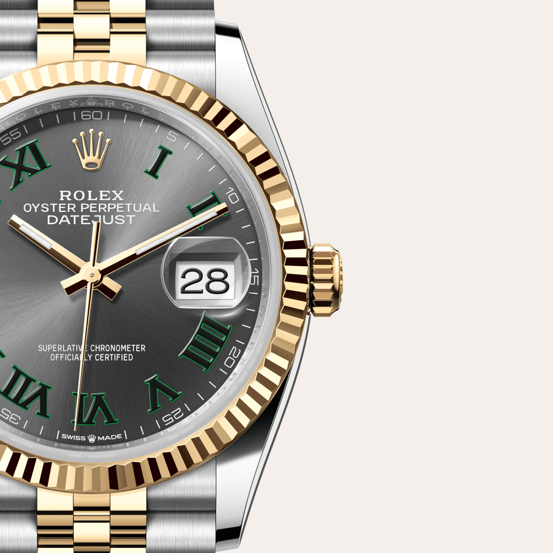Rolex Datejust 36 Oyster, 36 mm, Oystersteel and yellow gold M126233-0035