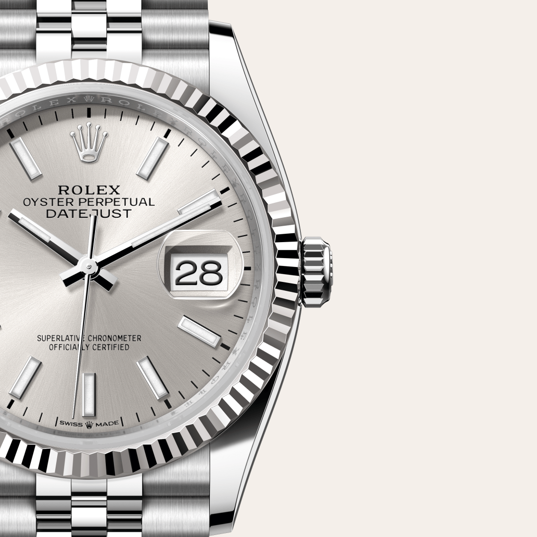 Rolex Datejust 36 Oyster, 36 mm, Oystersteel çelik ve beyaz altın M126234-0013