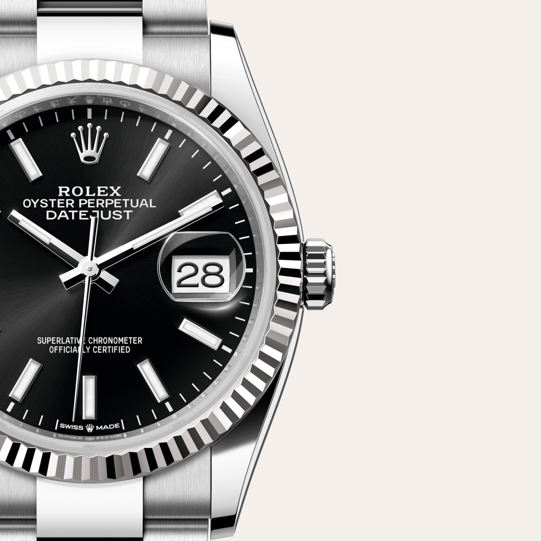 Rolex Datejust 36 Oyster, 36 mm, Oystersteel çelik ve beyaz altın M126234-0016