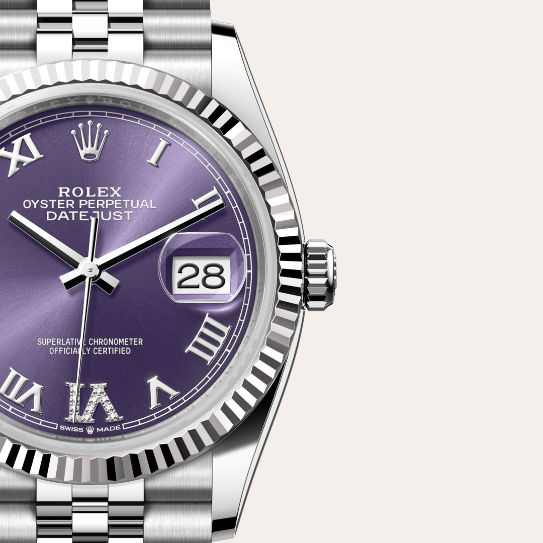 Rolex Datejust 36 Oyster, 36 mm, Oystersteel çelik ve beyaz altın M126234-0021