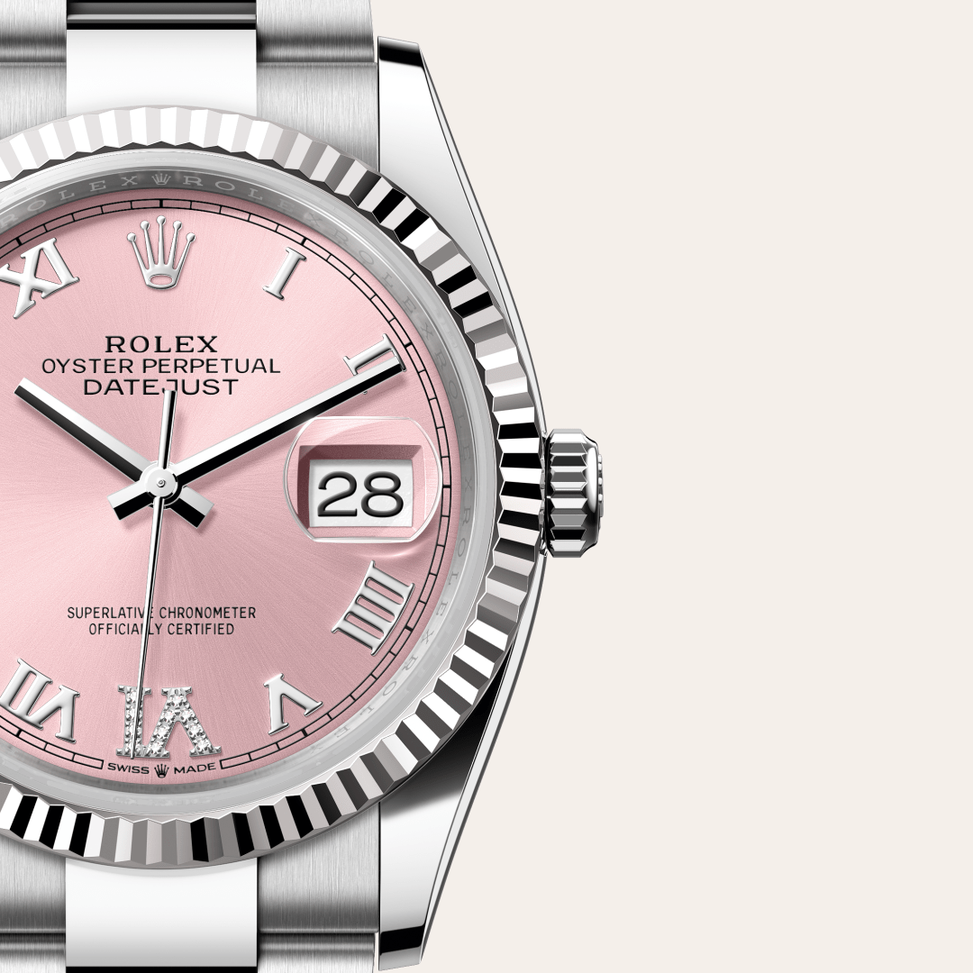 Rolex Datejust 36 Oyster, 36 mm, Oystersteel çelik ve beyaz altın M126234-0032