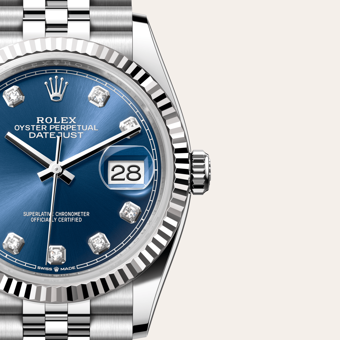 Rolex Datejust 36 Oyster, 36 mm, Oystersteel çelik ve beyaz altın M126234-0037
