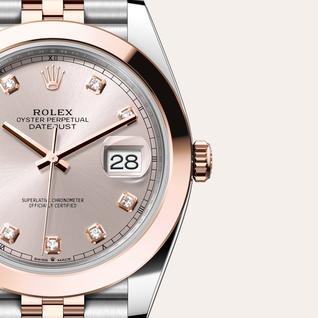 Rolex Datejust 41 Oyster, 41 mm, Oystersteel çelik ve Everose altın M126301-0008