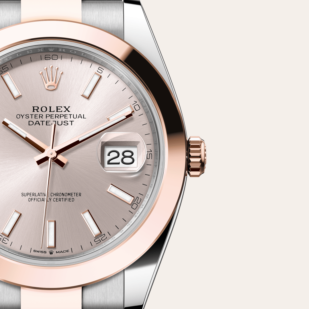 Rolex Datejust 41 Oyster, 41 mm, Oystersteel çelik ve Everose altın M126301-0009