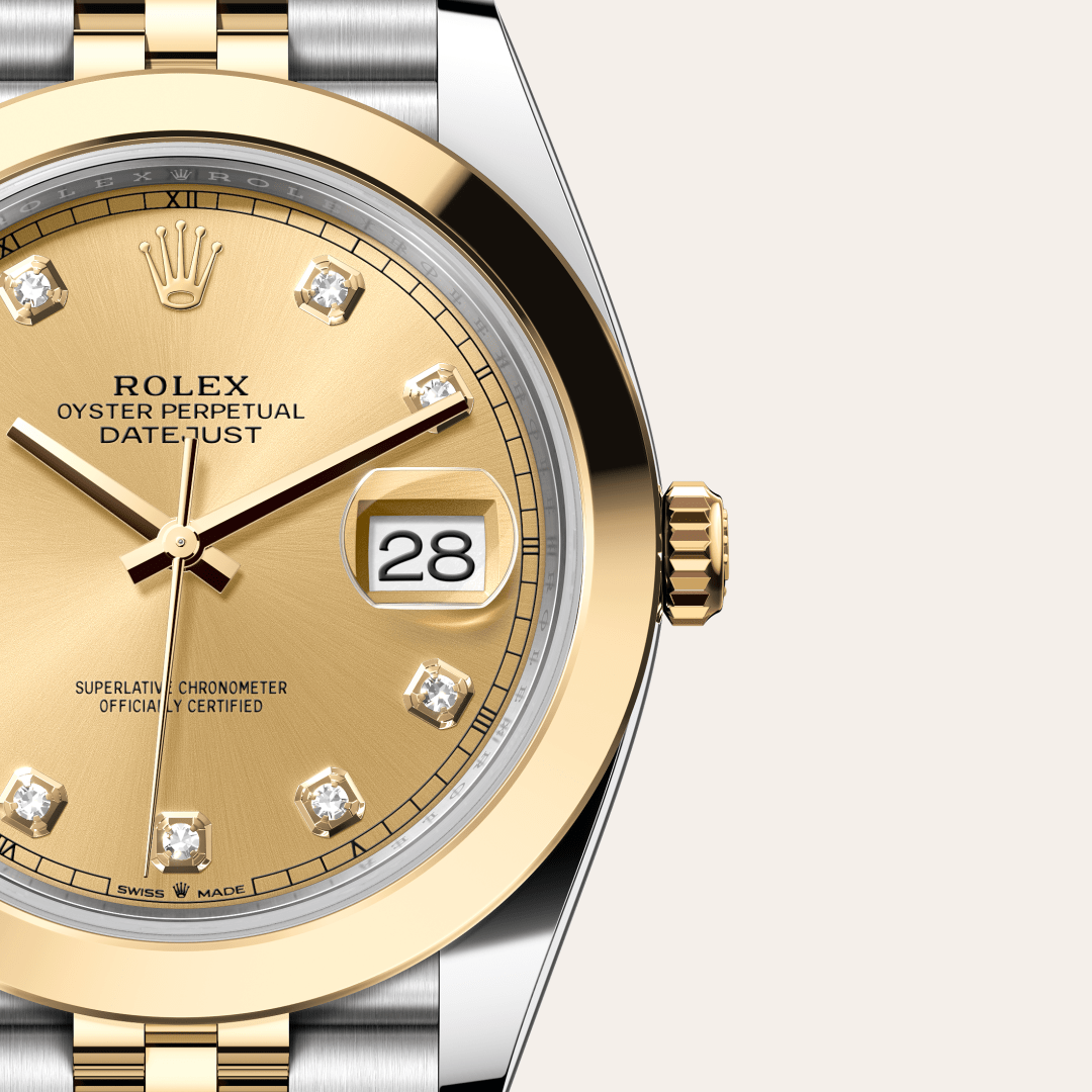 Rolex Datejust 41 Oyster, 41 mm, Oystersteel çelik ve sarı altın M126303-0012