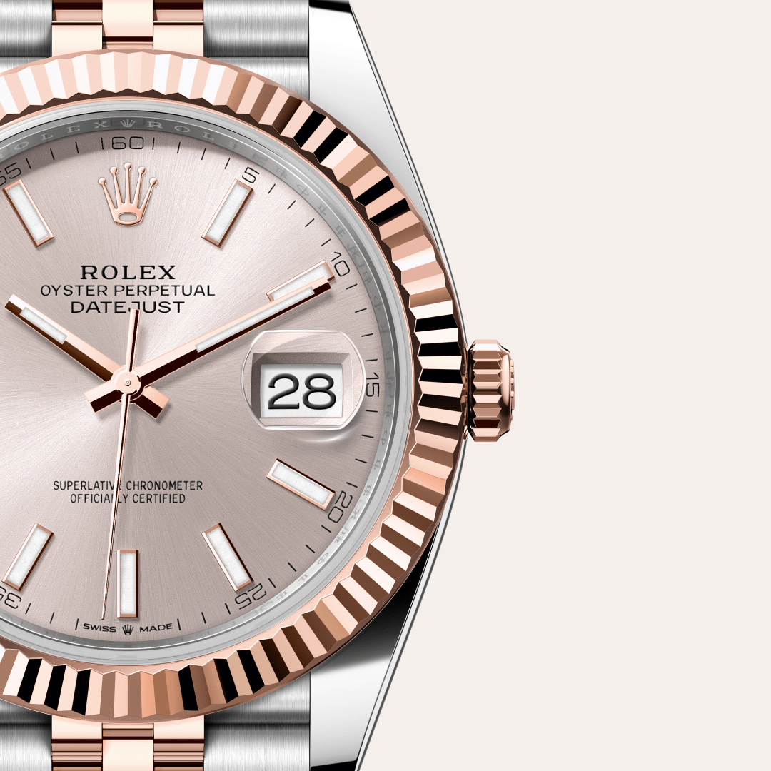 Rolex Datejust 41 Oyster, 41 mm, Oystersteel çelik ve Everose altın M126331-0010