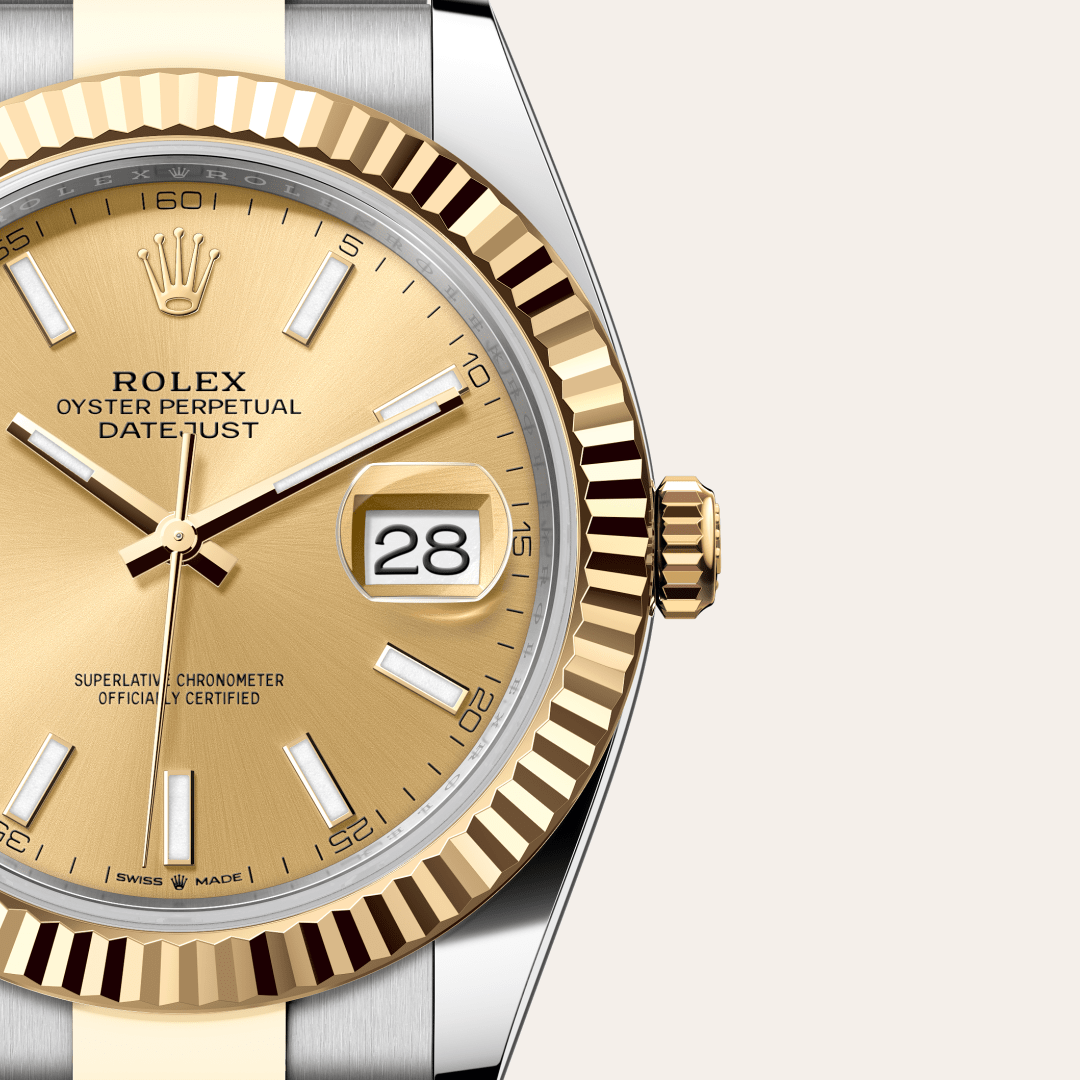 Rolex Datejust 41 Oyster, 41 mm, Oystersteel çelik ve sarı altın M126333-0009