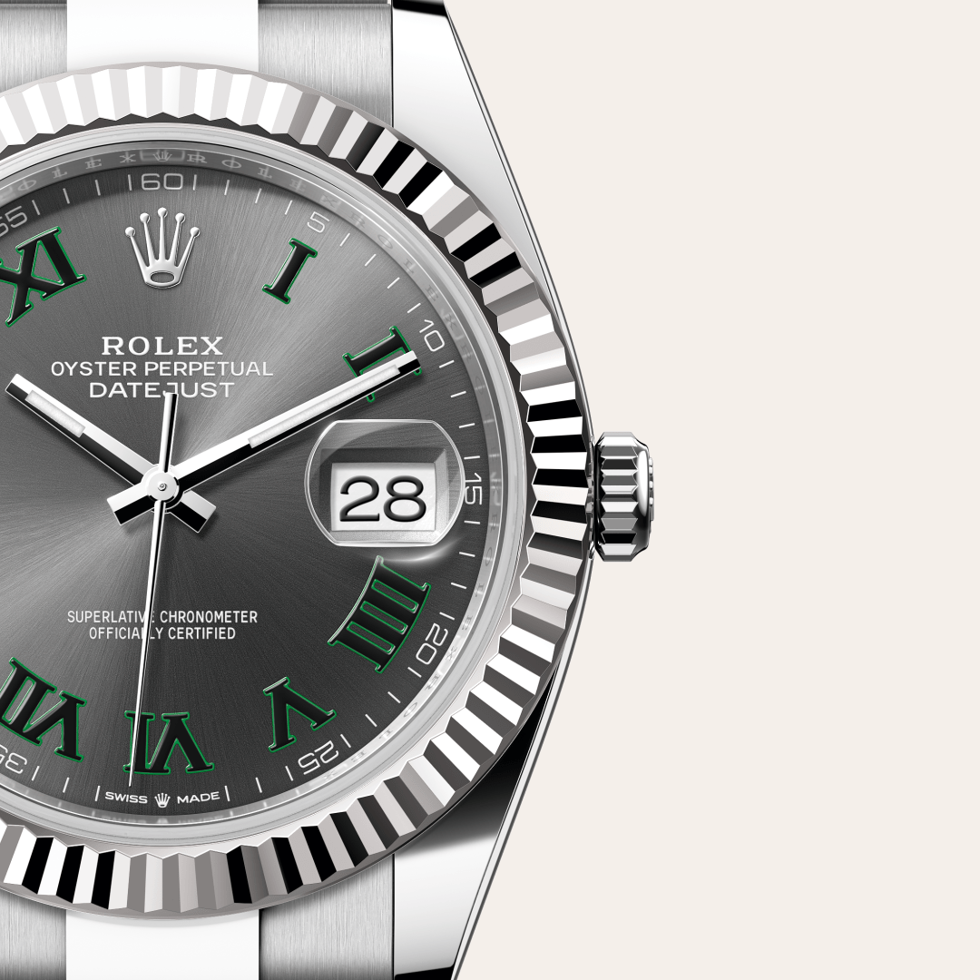 Rolex Datejust 41 Oyster, 41 mm, Oystersteel çelik ve beyaz altın M126334-0021