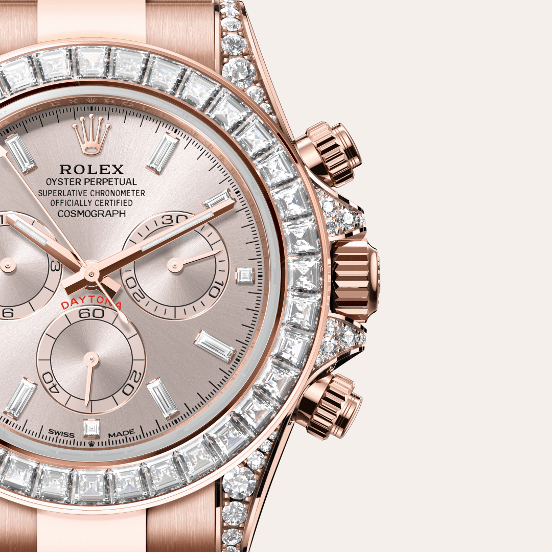 Rolex Cosmograph Daytona Oyster, 40 mm, Everose altın ve pırlanta M126595TBR-0001