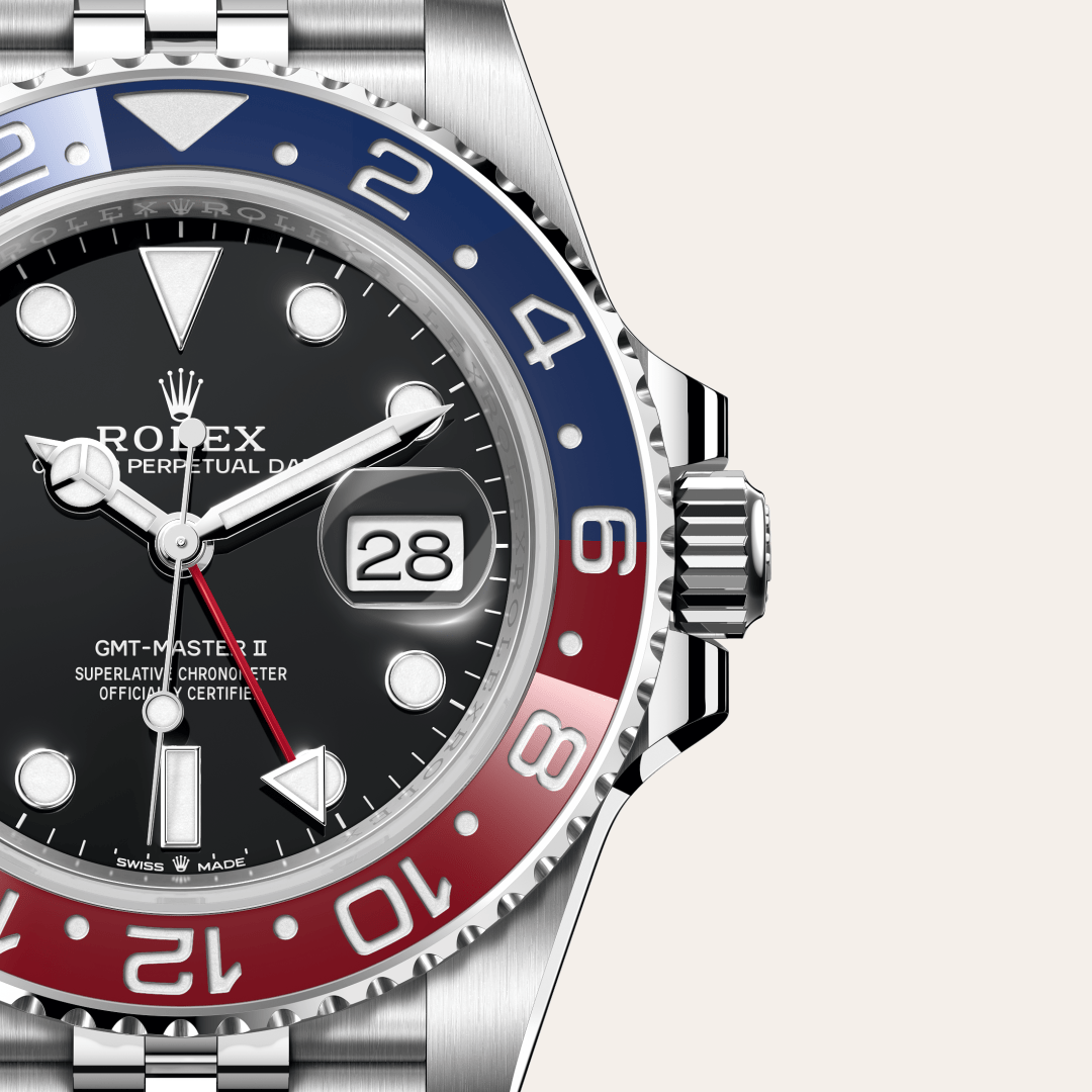 Rolex GMT-Master II Oyster, 40 mm, Oystersteel çelik M126710BLRO-0001