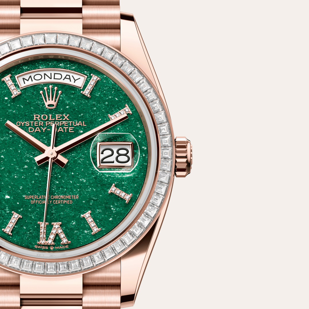 Rolex Day-Date 36 Oyster, 36 mm, Everose altın ve pırlanta M128395TBR-0020