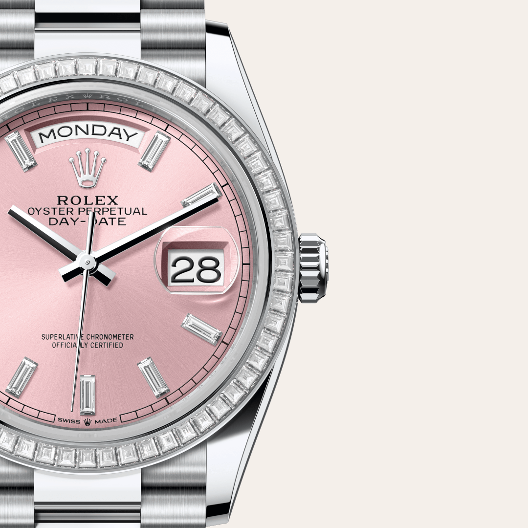 Rolex Day-Date 36 Oyster, 36 mm, platin ve pırlanta M128396TBR-0025