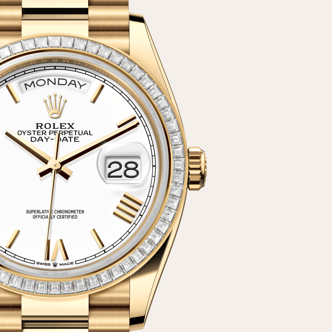 Rolex Day-Date 36 Oyster, 36 mm, sarı altın ve pırlanta M128398TBR-0026