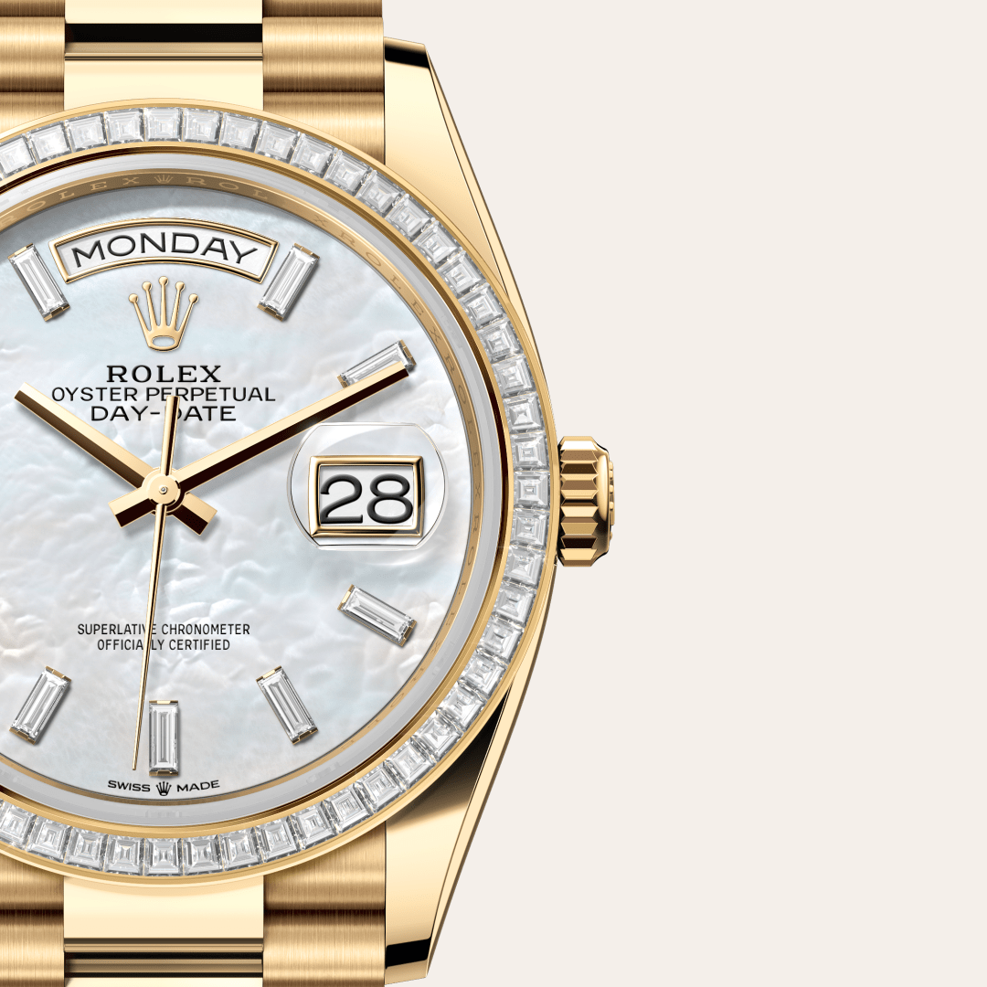 Rolex Day-Date 36 Oyster, 36 mm, sarı altın ve pırlanta M128398TBR-0030