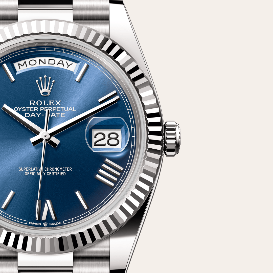 Rolex Day-Date 40 Oyster, 40 mm, beyaz altın M228239-0007