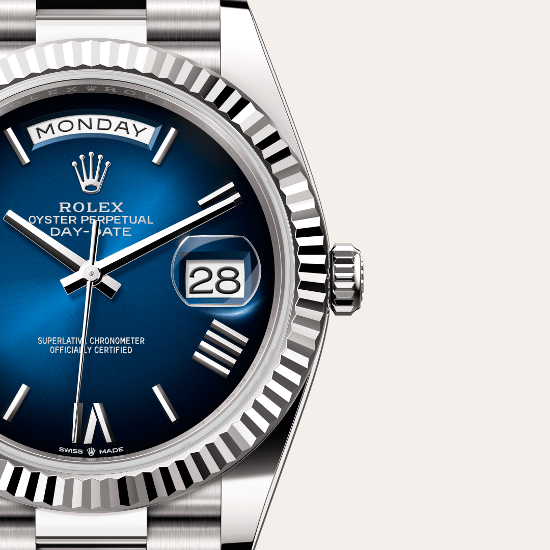 Rolex Day-Date 40 Oyster, 40 mm, beyaz altın M228239-0076