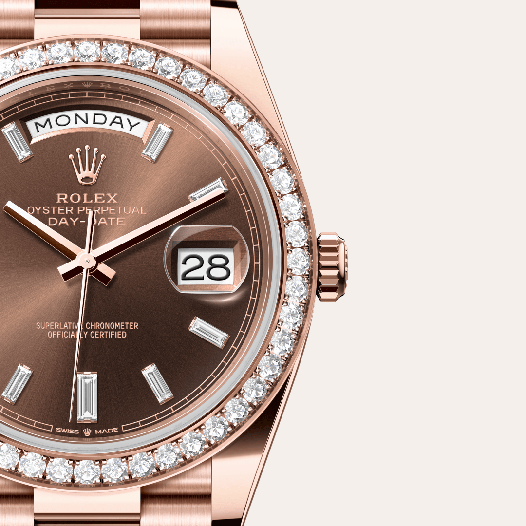 Rolex Day-Date 40 Oyster, 40 mm, Everose altın ve pırlanta M228345RBR-0006