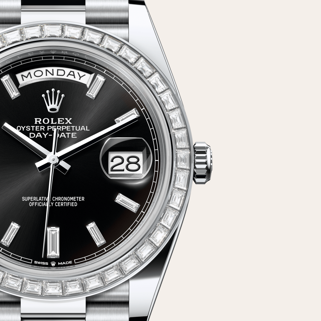 Rolex Day-Date 40 Oyster, 40 mm, platin ve pırlanta M228396TBR-0012