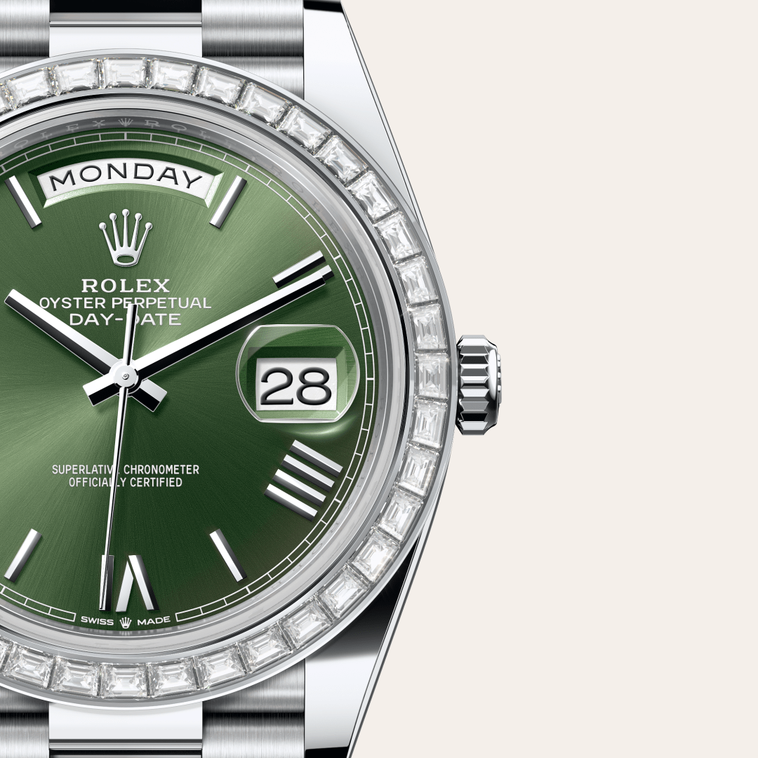 Rolex Day-Date 40 Oyster, 40 mm, platin ve pırlanta M228396TBR-0020