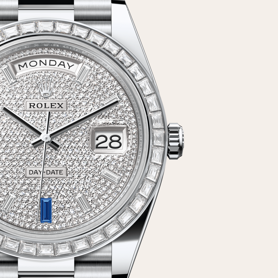 Rolex Day-Date 40 Oyster, 40 mm, platin ve pırlanta M228396TBR-0021