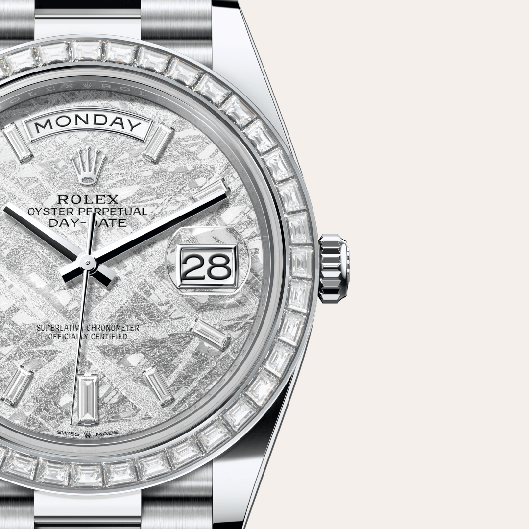 Rolex Day-Date 40 Oyster, 40 mm, platin ve pırlanta M228396TBR-0027