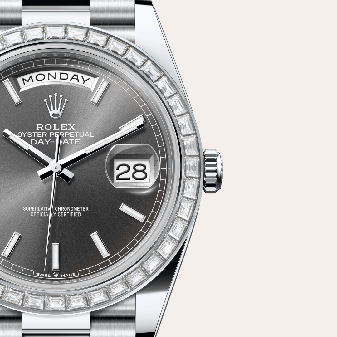 Rolex Day-Date 40 Oyster, 40 mm, platin ve pırlanta M228396TBR-0031