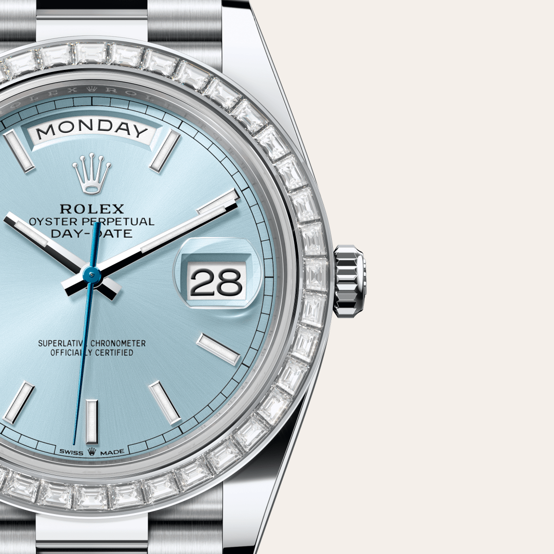 Rolex Day-Date 40 Oyster, 40 mm, platin ve pırlanta M228396TBR-0039