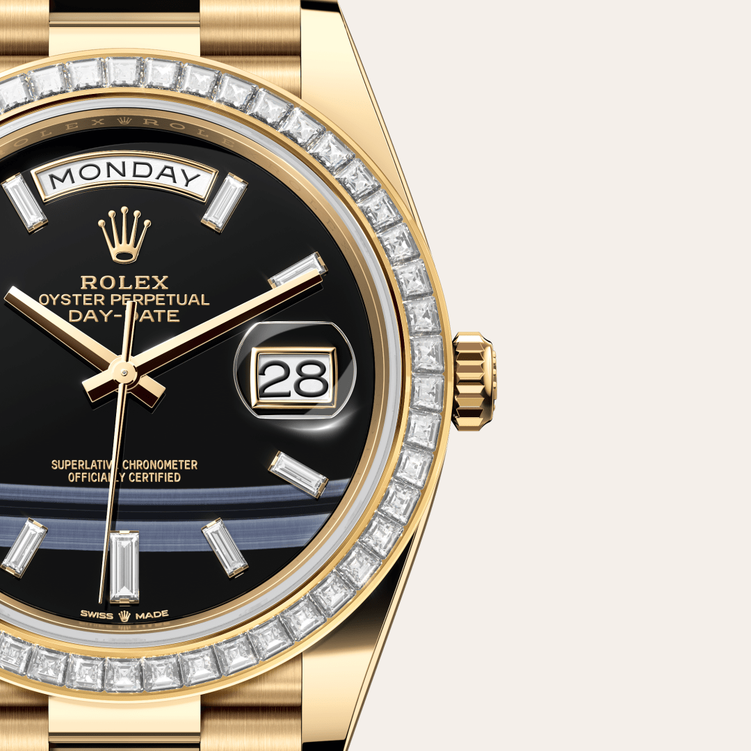 Rolex Day-Date 40 Oyster, 40 mm, sarı altın ve pırlanta M228398TBR-0038