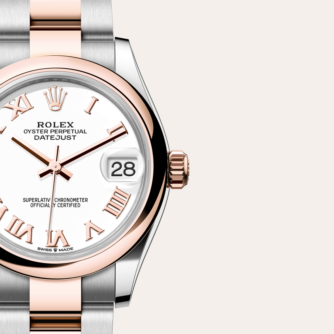 Rolex Datejust 31 Oyster, 31 mm, Oystersteel çelik ve Everose altın M278241-0001