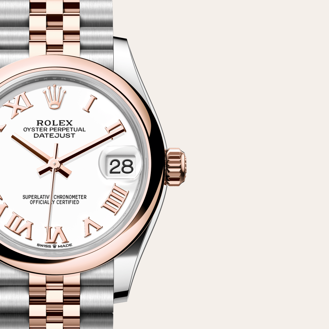 Rolex Datejust 31 Oyster, 31 mm, Oystersteel çelik ve Everose altın M278241-0002